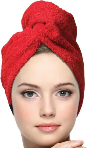 Vista 13 de KEEPOZ Toalla para el cabello de secado rápido, 100% algodón, súper absorbente, turbante para la cabeza para mujeres con botón, productos