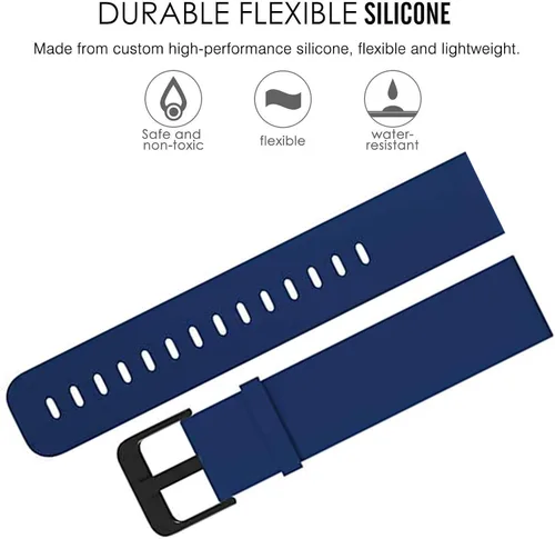 Vista 2 de Compatible con correas Colmi P8 Plus, Lamshaw Quick Release Watch Correa deportiva de silicona suave compatible con el reloj inteligente Colmi P8