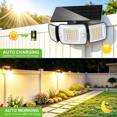 Vista 4 de Luz solar al aire libre del sensor de movimiento de la inundación