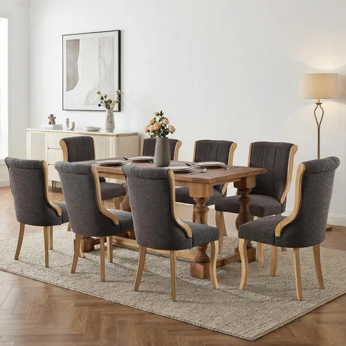 Vista 66 de SoarFlash Juego de 2 sillas de comedor de terciopelo, silla lateral de respaldo alto, silla lateral moderna tapizada de alta gama con botones Beige