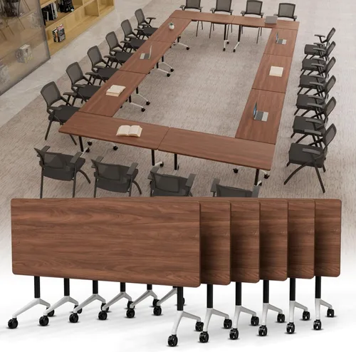 Vista 51 de Mesa de conferencias plegable, mesa de sala de conferencias con ruedas, mesa de conferencias plegable modular, mesas de reuniones de entrenamiento