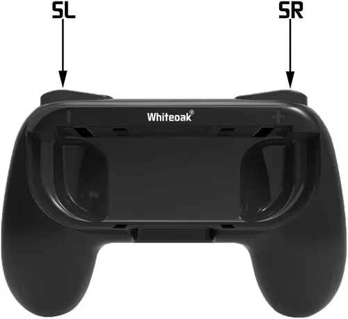 Vista 3 de Whiteoak Joy-Con Grip, versión mejorada Kit de agarre Joy-con mango resistente al desgaste para Nintendo Switch, paquete de 2 (negro)