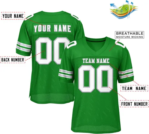 Vista 2 de Camiseta de fútbol de costura personalizada para hombresmujeresjóvenes, número de nombre del equipo cosido personalizado, tamaño grande
