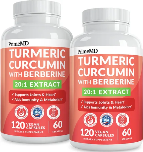 Vista 10 de Suplemento orgánico de cúrcuma y curcumina 5 en 1 (4210 mg) con berberina, canela de Ceilán, BioPerine y suplementos de jengibre para el apoyo
