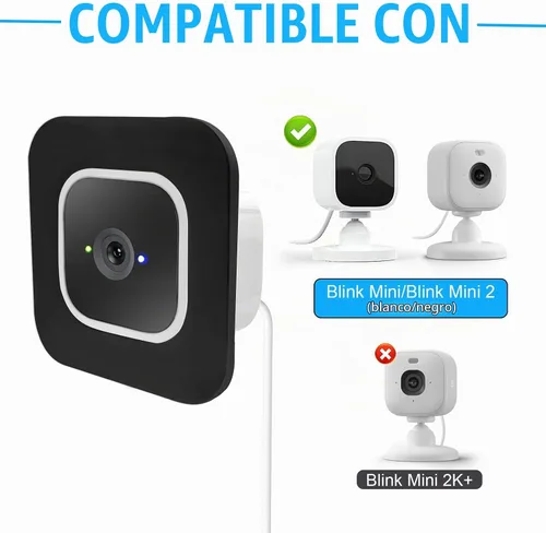 Vista 2 de Paquete de 2 soportes de ventana compatibles con Blink 2/1 Mini para interiores, soporte de vidrio de cámara de seguridad para ventanas/puertas