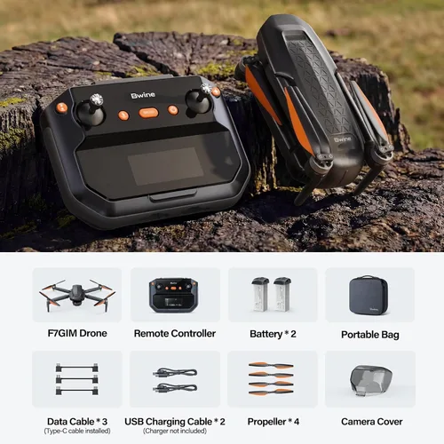 Vista 9 de Bwine F7GIM 6K Photo Drone con cámara para adultos, cardán sin escobillas de 3 ejes, video 4K/30fps, control inteligente GPS, más tiempo de vuelo