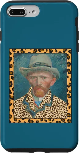 Vista 9 de Funda para iPhone 15 Vincent Van Gogh Leopard Print Frame