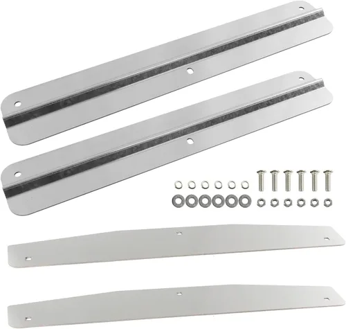 Vista 3 de Par (2) Universal Mud Flap Weight Semi Truck 24" X 4" Chrome 3 Stud Fit 24" Wide Mud Flaps