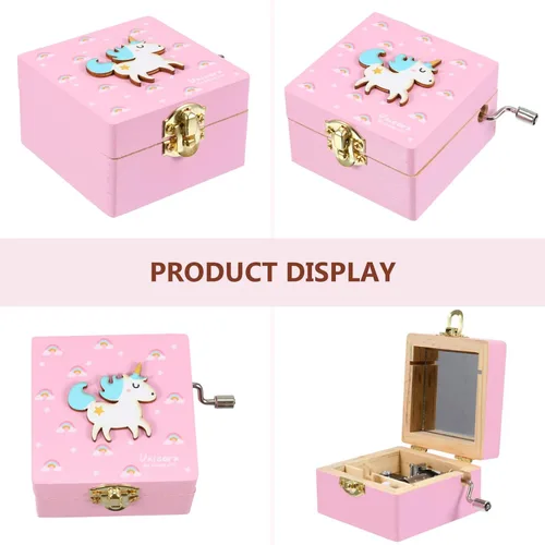 Vista 9 de VOSAREA - Caja de música con unicornio para niñas pequeñas diseño de unicornio