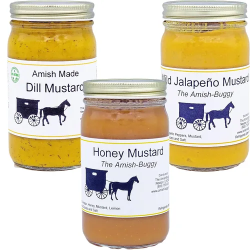 Vista 5 de Amish Mostazas - Eneldo - Tarro de 7 oz - Paquete de 3 frascos