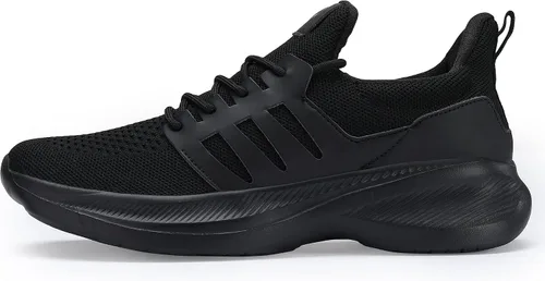 Vista 2 de Casbeam Zapatos de correr para hombre, cómodos, ligeros, transpirables, para caminar, con cordones, de malla, para entrenamiento, zapatos deportivos
