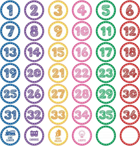 Vista 9 de 58 calcomanías de suelo para el aula, 5 pulgadas, puntos de línea de aula, marcadores de puntos de piso, calcomanías autoadhesivas, decoraciones