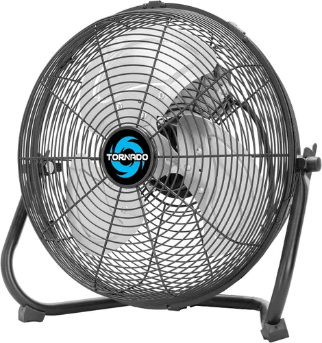Vista 8 de Tornado - Ventilador de tambor metálico de 24" de alta velocidad, 7700 CFM, 3 velocidades, resistente para uso industrial y comercial, motor de 1/3