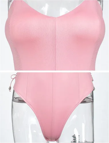 Vista 6 de Conjunto de traje de disfraz de conejito para mujer, una sola pieza, con accesorios, RosaRebel Fun., XXL