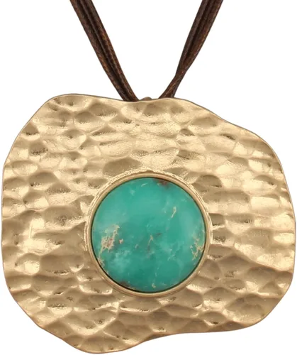 Vista 32 de Jeilwiy Collar de cuero para mujer, collar funky, gargantilla de cuerda con colgante, joyería de estilo bohemio