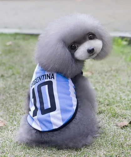 Vista 5 de GabeFish Camiseta de la Copa Mundial para Perros Mascotas Camiseta de Fútbol Deportivo de Fútbol Chaleco de la Selección Nacional de Gato