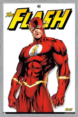 Vista 16 de Trends International DC Comics - Póster de pared The Flash Feature Series, 14.72 x 22.37 pulgadas, versión enmarcada de madera de granero