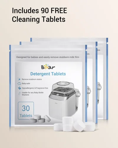 Vista 9 de Lavadora de Biberones Bear Pro, Lavadora y Esterilizador y Secador de Biberones - Todo en una Máquina para Biberones, Piezas de Bomba y Artículos