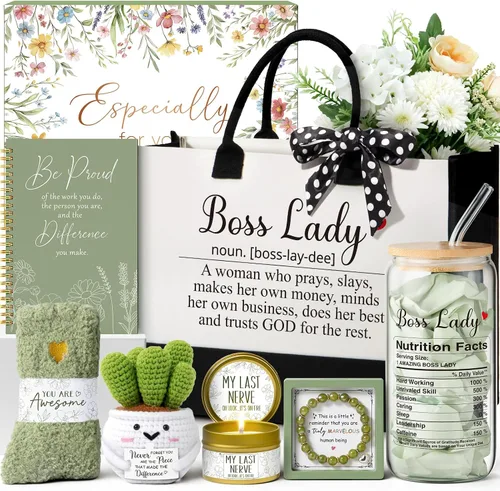 Vista 14 de Regalos de cumpleaños de Navidad para mujeres, cestas de regalo de cuidado