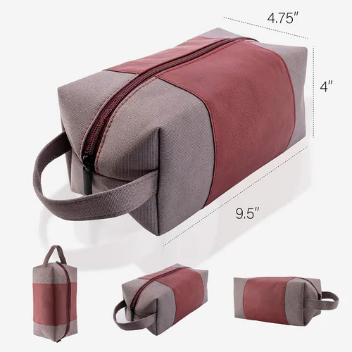 Vista 6 de Regalos personalizados para padrinos de boda, bolsas de aseo personalizadas para hombres, regalos de padrino de boda, Beige, Diseño #1, Juego de 3