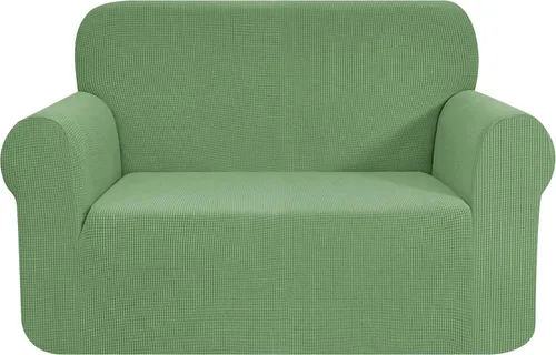 Vista 88 de CHUN YI - Funda elástica de 1 pieza para sillón grande, funda protectora suave de Jacquard con elastano, detalle de cuadros y parte inferior