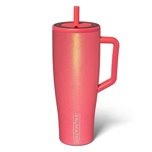 Vista 55 de BrüMate Era Vaso Térmico de 20 oz con Asa y Pajilla Vaso Térmico Aislante 100% A Prueba de Fugas con Tapa y Pajilla Hecho de Acero Inoxidable