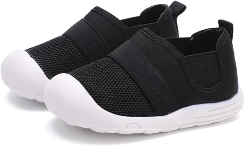 Vista 4 de Peggy Piggy Zapatos de bebé para caminar, zapatos para niños y niñas, zapatillas antideslizantes para primeros pasos, malla transpirable, zapatos