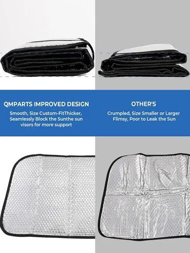 Vista 4 de Parasol mejorado para parabrisas compatible con Wrangler JL y Gladiator JT, parasol plegable que bloquea los rayos UV, protector de protección solar