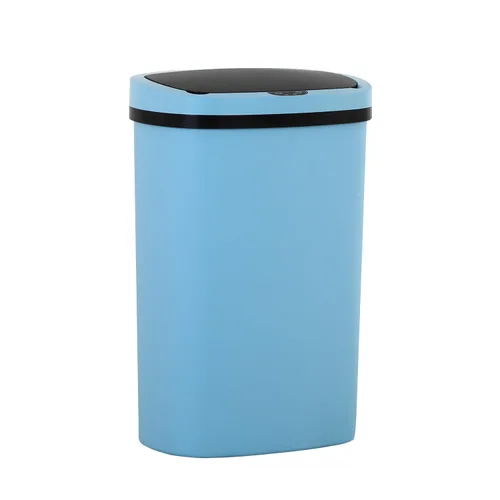 Vista 10 de Dopinmin Cubo de basura de cocina de 13 galones de 50 litros, hermoso cubo de basura con tapa y sensor automático para oficina, dormitorio, sala