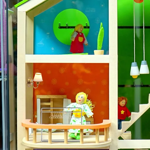 Vista 3 de NUOBESTY Perchero de ropa para muñecas, perchero de ropa en miniatura, perchero para ropa, decoración de casa de muñecas, accesorios para muebles