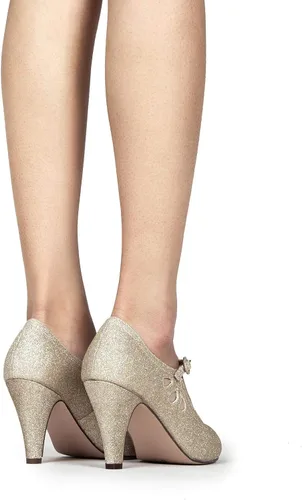 Vista 6 de J. Adams Pixie Mary Jane - Zapatos Oxford para mujer, bonitos tacones altos de gatito, zapatos retro vintage para mujer de los años 50, zapatos