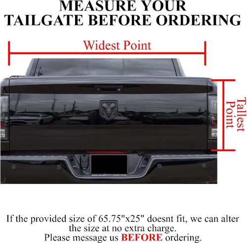 Vista 2 de GRAPHIX EXPRESS Calcomanía para puerta trasera de camión para camionetas (T100, caballos, caballos, vaqueros), calcomanías para puerta trasera