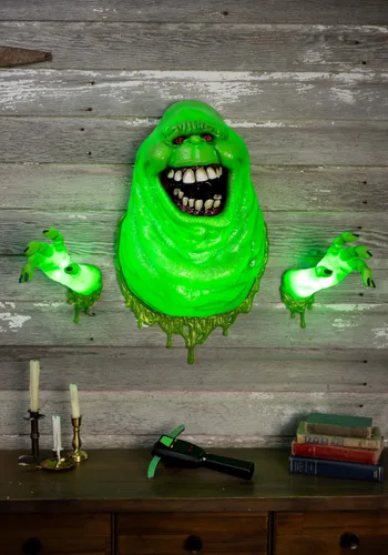 Vista 2 de Decoración de Slimer Wallbreaker de Ghostbusters iluminada de 29 pulgadas Multicolor