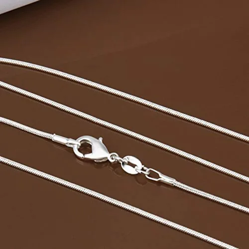 Vista 5 de Fashion - Cadena de plata de ley 925 (0.039 in, cadena de serpiente)