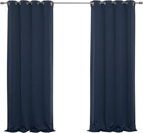 Vista 37 de Best Home Fashion Cortinas opacas con aislamiento térmico, ojales de acero inoxidable y níquel, color rosa bebé, 52 pulgadas de ancho x 63 pulgadas