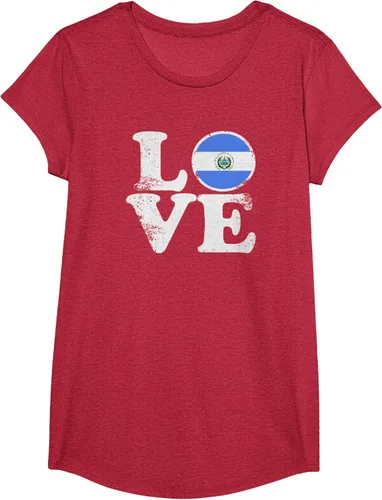 Vista 72 de Love El Salvador Flag tShirt Home Pride Distressed Tee T-Shirt