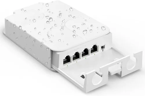 Vista 11 de Yuanley extensor PoE de 5 puertos Gigabit con 4 salidas PoE, 90W de entrada, mini interruptor de 5 canales de 1000Mbps IEEE 802.3af/at/bt, carcasa