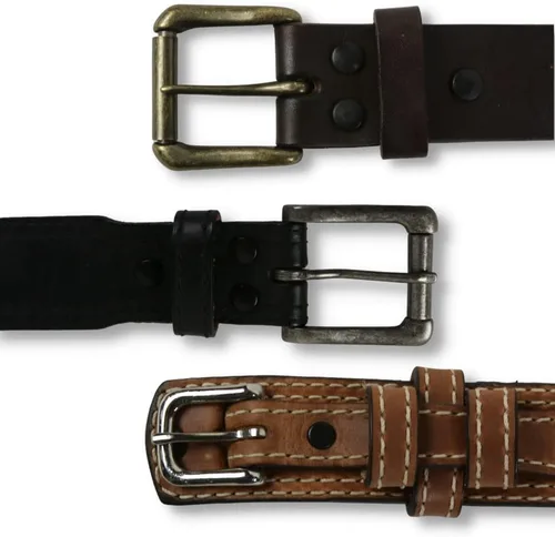 Vista 7 de R.G. BULLCO - Cinturón de piel auténtica de grano completo para hombre, 1-1/2 pulgadas, con hebilla de rodillo, estilo 123