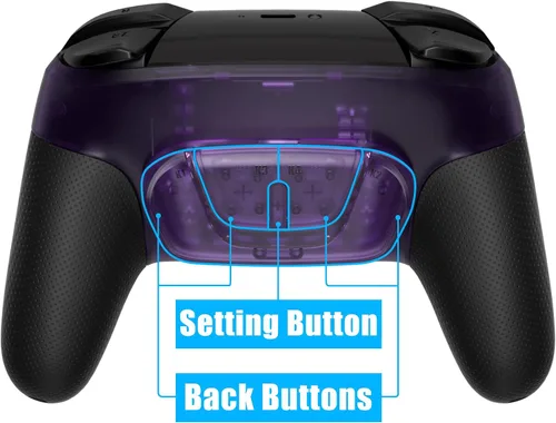 Vista 29 de eXtremeRate Back Buttons Attachment for Nintendo Switch Pro Controller, Clear Black Back Paddles Programable RISE4 Remap Kit for Switch Pro