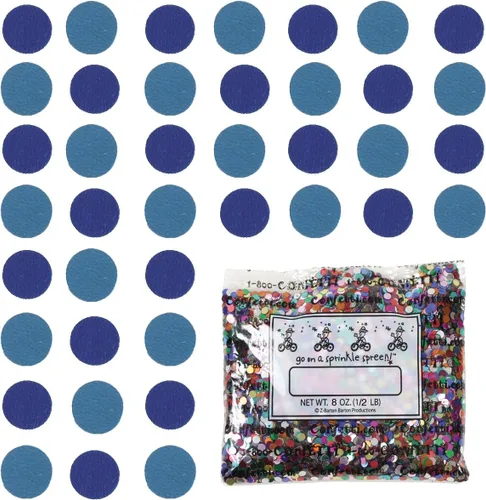 Vista 198 de Confetti Circle 1/4" Negro, Azul Marino Combo - 2 bolsas de media onza (1 oz) (8550/9971)