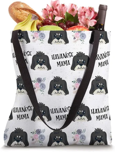 Vista 4 de Havanese Mama Cute Havanese Mom Dog Lover Gifts Bolsa de mano 16 pulgadas Blanco