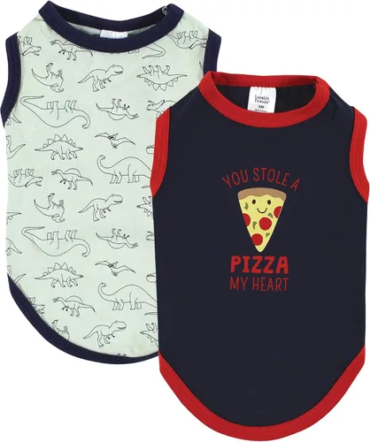 Vista 8 de Luvable Friends Camisetas de algodón para perros y gatos, 2 unidades, camuflaje plátano, talla XS