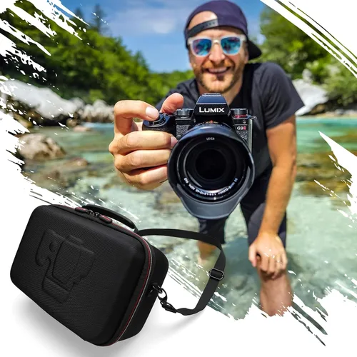 Vista 6 de Funda rígida para cámara Canon EOS Rebel R100/T7/R50/R6 MarkII/R50 V/R8/R10 y Nikon RED Z/ Z50 II/Z6 III/Z5 II sin espejo, para cámaras Canon Negro