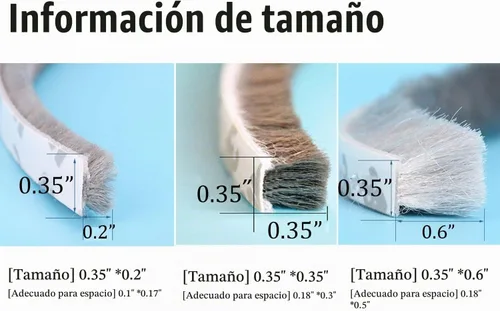 Vista 5 de Burlete para puerta, cepillo autoadhesivo para ventana, para ventanas de casa, resistente a la intemperie, a prueba de sonido, a prueba de polvo, 16