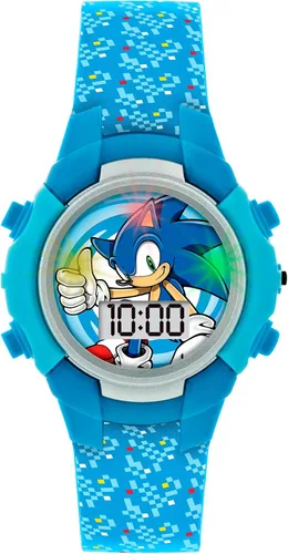 Vista 4 de Sonic Reloj de cuarzo digital para niño con correa de silicona SNC4036, Azul, Moderno