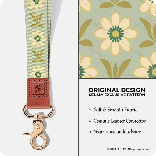 Vista 2 de SENLLY Correa de cordón para el cuello para llaves, diseño original de identificación y soporte para llavero