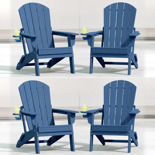 Vista 47 de HDPE Silla Adirondack plegable, Aruba