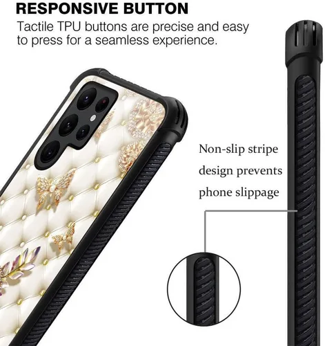 Vista 4 de ZHEGAILIAN Funda para Samsung Galaxy S23 Ultra, protección de grado militar, esquinas a prueba de golpes, funda antiarañazos para Samsung Galaxy S23