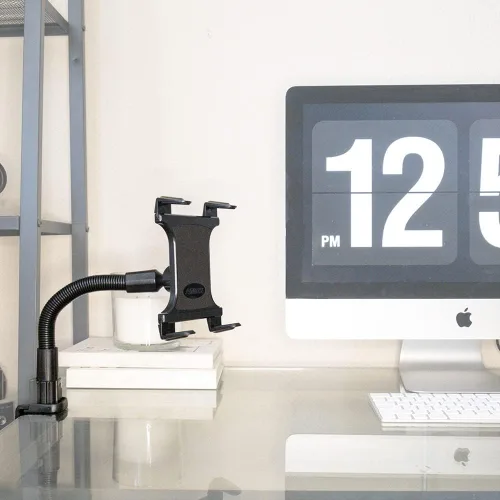 Vista 6 de ARKON Mounts TAB131 - Soporte universal para tablet compatible con iPad Air, iPad 4 3 2, Galaxy Note 10.1 Pro12.2 Retail Black y TAB086-12 Soporte