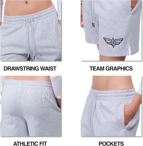 Vista 5 de Ultra Game Pantalones cortos de baloncesto oficiales de la WNBA para mujer